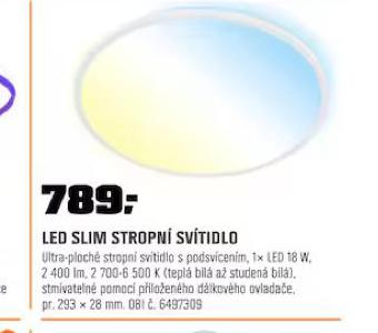 LED SLIM STROPN SVTIDLO