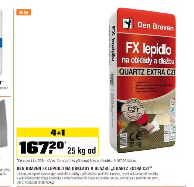 DEN BRAVEN FX LEPIDLO NA OBKLADY A DLABU QUARTZ EXTRA C2T