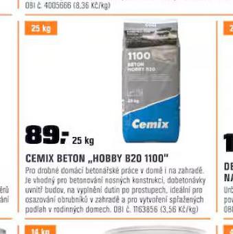 CEMIX BETON HOBBY B20