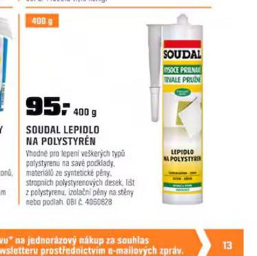 SOUDAL LEPIDLO NA POLYSTYRN