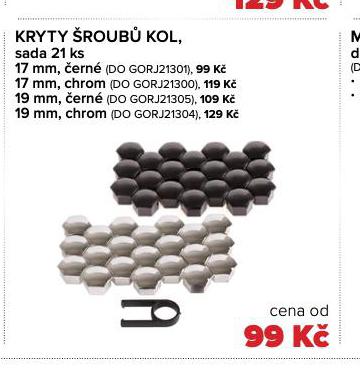 KRYTY ROUB KOL 19 MM  CHORM