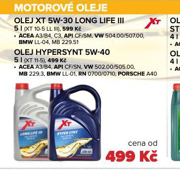 MOTOROV OLEJ XT 5W-30 LONG LIFE III