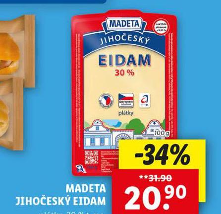 MADETA JIHOESK EIDAM 30% PLTKY