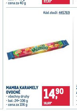 MAMBA KARAMELY OVOCN