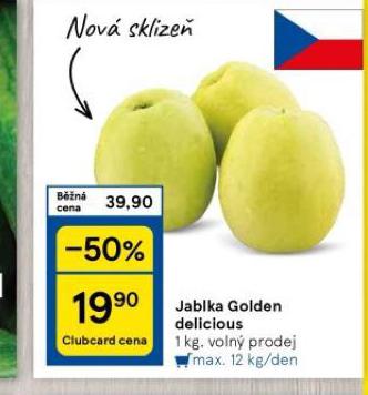 JABLKA GOLDEN DELICIOUS