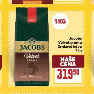 JACOBS VELVET CREMA ZRNKOV KVA