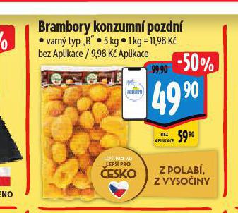 BRAMBORY KONZUMN POZDN