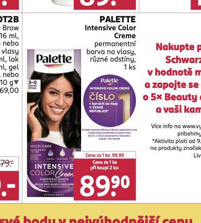 PALETTE INTENSIVE COLOR CREME BARVA NA VLASY