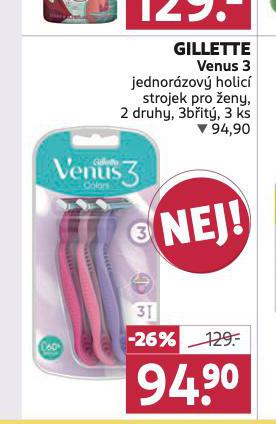 GILLETTE VENUS 3 JEDNORZOV HOLIC STROJEK