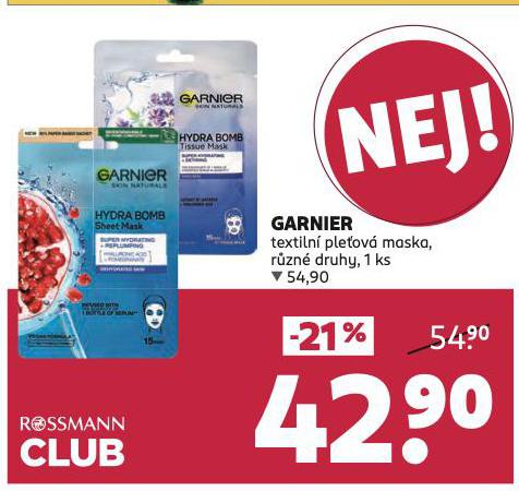 GARNIER TEXTILN PLEOV MASKA