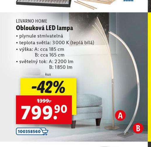 OBLOUKOV LED LAMPA