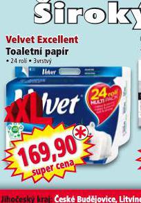 VELVET EXCELLENT TOALETN PAPR