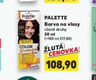 PALETTE BARVA NA VLASY