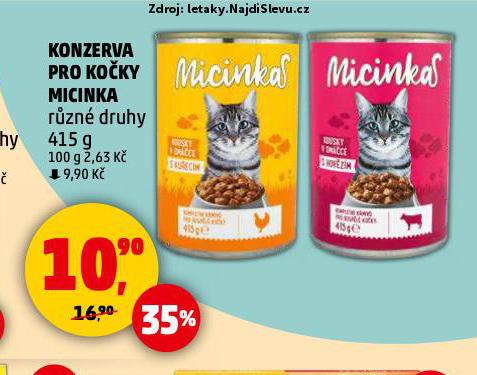 KONZERVA PRO KOKY MICINKA