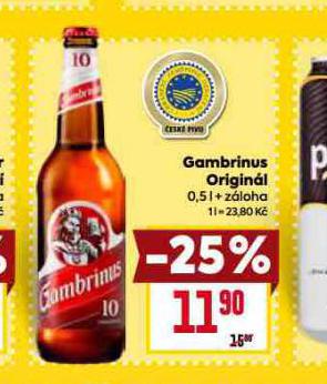 PIVO GAMBRINUS ORIGINL 10