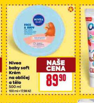 NIVEA BABY SOFT KRM NA OBLIEJ A TLO