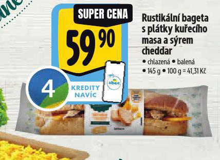 RUSTIKLN BAGETA S PLTKY KUECHO MASA A SREM CHEDDAR