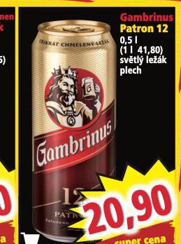 PIVO GAMBRINUS PATRON 12