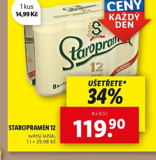 PIVO STAROPRAMEN 12