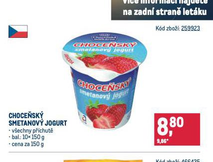 CHOCESK SMETANOV JOGURT