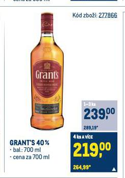 GRANT'S TRIPLE WOOD WHISKY