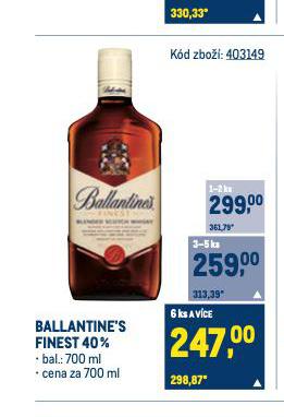 BALLANTINE'S SKOTSK WHISKY