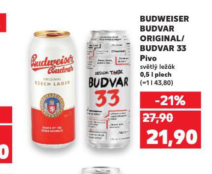 PIVO BUDWEISER BUDVAR ORIGINAL