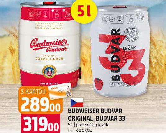 PIVO BUDWEISER BUDVAR