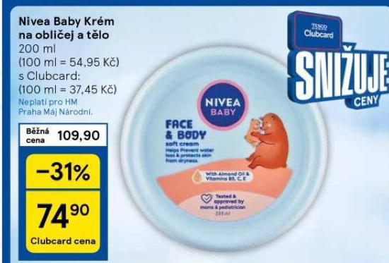 NIVEA BABY KRM NA OBLIEJ A TLO