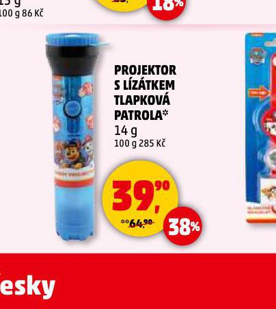 PROJEKTOR S LZTKEM TLAPKOV PATROLA