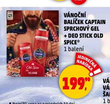 VNON BALEK CAPTAIN SPRCHOV GEL + DEO STICK OLD SPICE