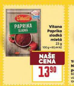 VITANA PAPRIKA SLADK MLET