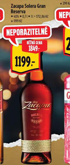 ZACAPA SOLERA GRAN RESERVA