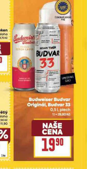 PIVO BUDWEISER BUDVAR ORIGINAL