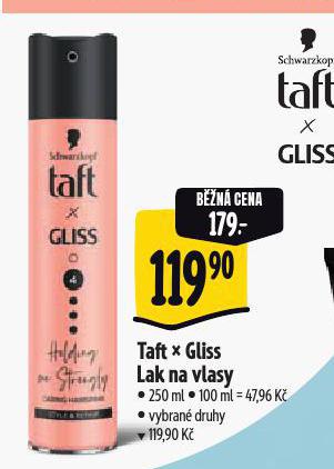 TAFT X GLISS LAK NA VLASY