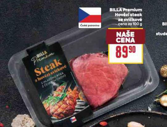 BILLA PREMIUM HOVZ STEAK ZE SVKOV