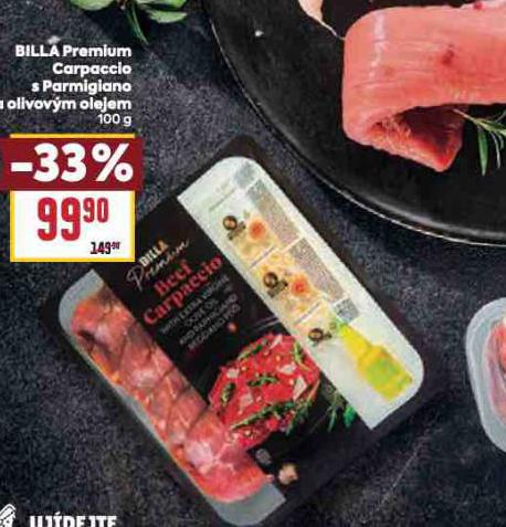 BILLA PREMIUM CARPACCIO S PARMIGIANO A OLIVOVM OELEJM