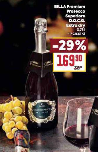 BILLA PREMIUM PROSECCO SUPERIORE D.O.C.G. EXTRY DRY