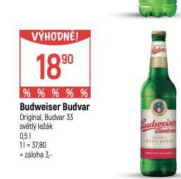 PIVO BUDWEISER BUDVAR