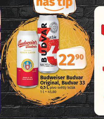 PIVO BUDWEISER BUDVAR ORIGINAL