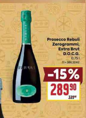 PROSECCO REBULI ZEROGRAMMI EXTRA BRUT