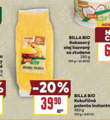 BILLA BIO KUKUIN POLENTA INSTANTN