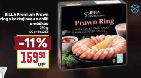 BILLA PREMIUM PRAWN RING S KOKTEJLOVOU A CHILLI OMKOU