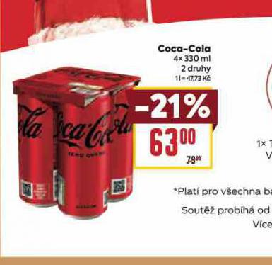 COCA COLA 4 x 330 ml