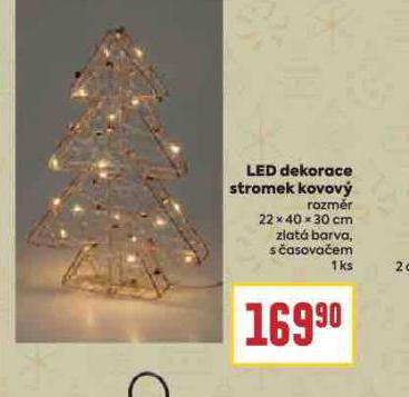 LED DEKORACE STROMEK KOVOV