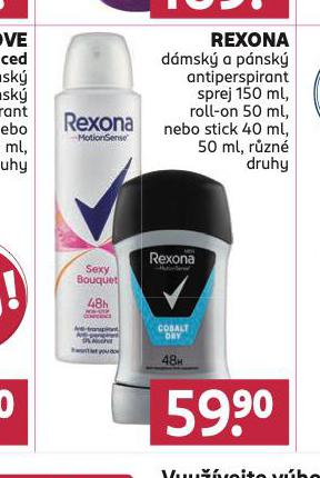 REXONA ANTIPERSPIRANT, ROLL-ON, STICK