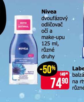 NIVEA DVOUFZOV ODLIOVA A MAKE-UPU