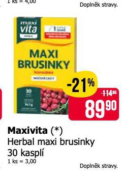 MAXIVITA HERBAL MAXI BRUSINKY