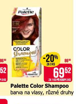 PALETTE COLOR SHAMPOO BARVA NA VLASY