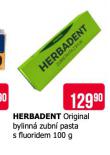 HERBADENT ORIGINAL BYLINN ZUBN PASTA S FLUORIDEM